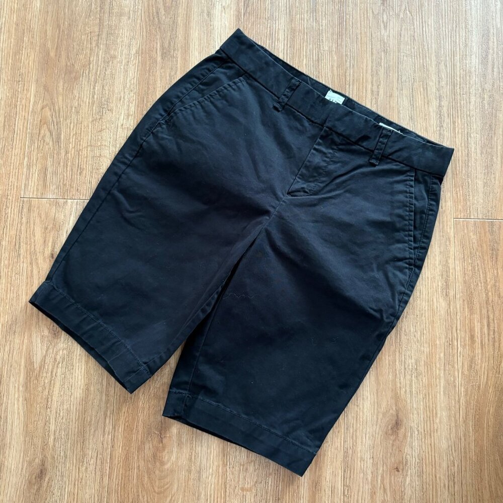 Gap Mid Rise Bermuda Trouser Shorts Black Women’s Size 0